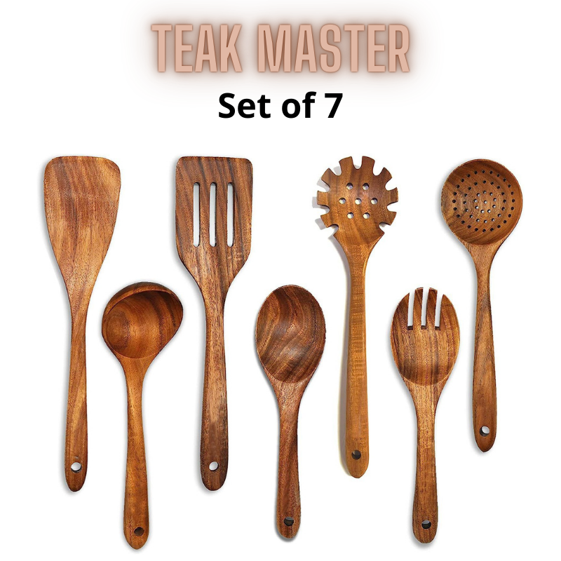 TEAK WOODEN CHEF'S SET