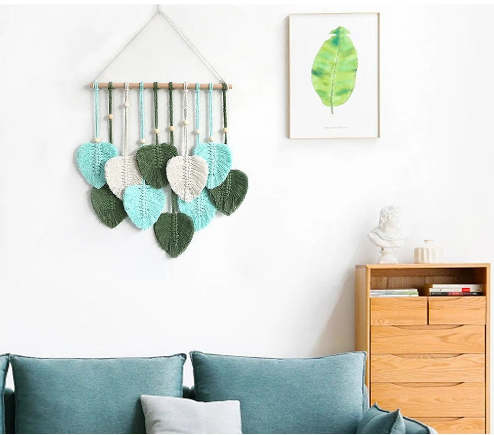 Leafy Boho Wall Hanging – Nature-Inspired Macrame Art