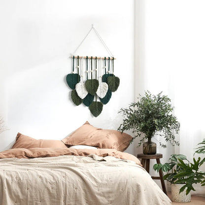 Leafy Boho Wall Hanging – Nature-Inspired Macrame Art