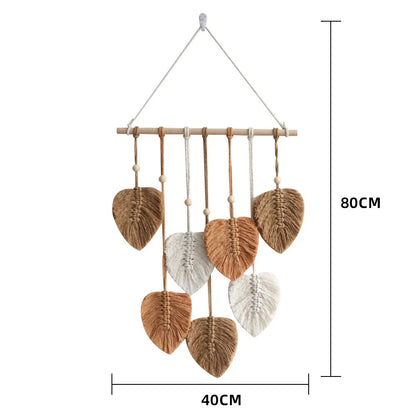 Leafy Boho Wall Hanging – Nature-Inspired Macrame Art