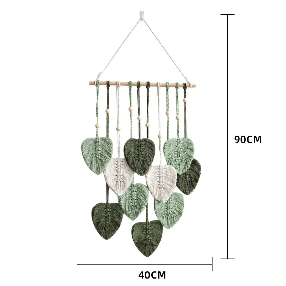 Leafy Boho Wall Hanging – Nature-Inspired Macrame Art